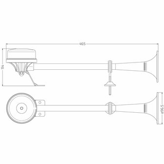 Schiffshorn 12V - Hupenshop - die Website für alle Hörner, Hupen, Fanfaren,  Glocken, Klingeln und alles, was Lärm macht