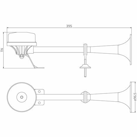 12V Schiffshorn hohe Tonlage