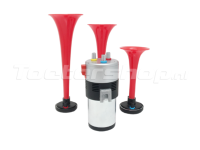 TXTC 12V/24V Hupe Zughorn Lufthorn Für LKW Air Horn Doppelrohr Metall  Autohupe, Elektrisches Hupen-Kit Für Rohr-Metall-Autohupe (Color : Silver,  Size : 24V): : Auto & Motorrad